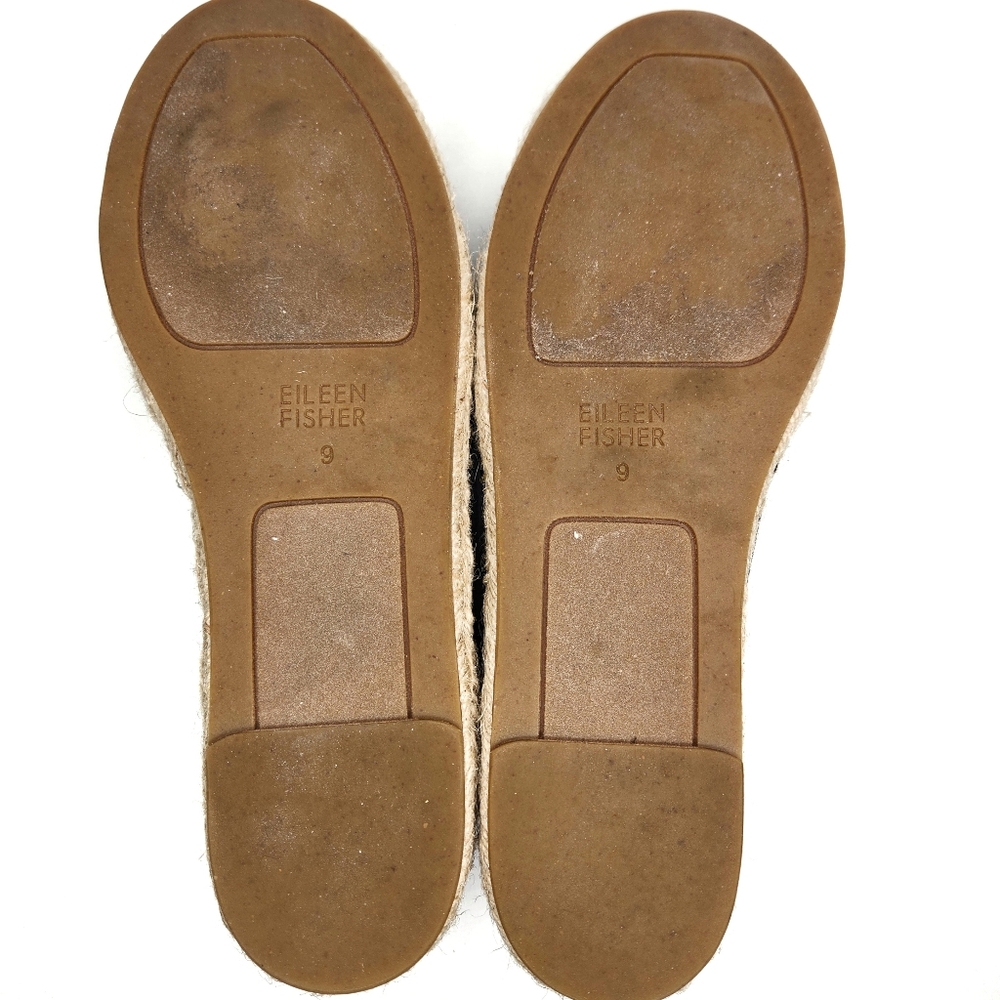 Eileen Fisher Black Canvas Espadrilles Womans 9 - Picture 7 of 7